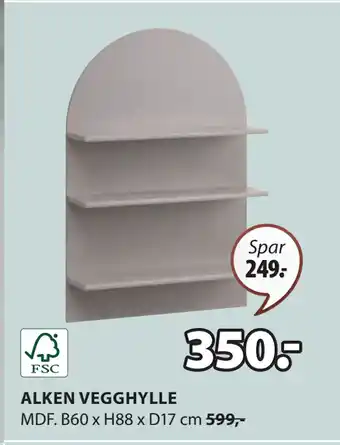 JYSK ALKEN VEGGHYLLE tilbud