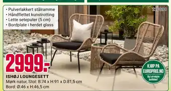 Europris ISHØJ LOUNGESETT tilbud