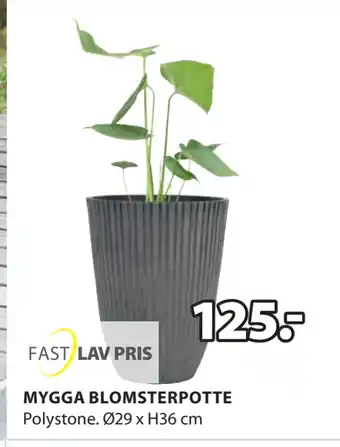 JYSK MYGGA BLOMSTERPOTTE tilbud
