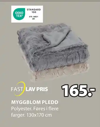 JYSK MYGGBLOM PLEDD tilbud