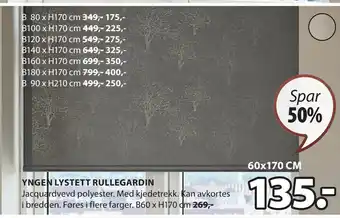 JYSK YNGEN LYSTETT RULLEGARDIN tilbud