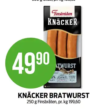 Kiwi KNÄCKER BRATWURST tilbud