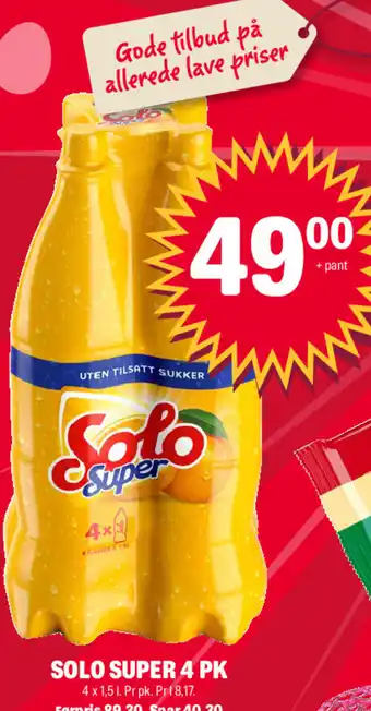 Coop Extra SOLO SUPER 4 PK tilbud