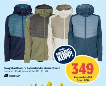 Coop Extra Skogstad Hamre hybridjakke dame/herre tilbud