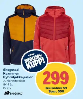 Coop Extra Skogstad Kvammen hybridjakke junior tilbud