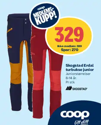 Coop Extra Skogstad Erdal turbukse junior tilbud