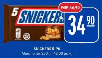 Rema 1000 SNICKERS 5-PK tilbud