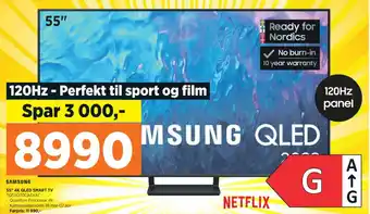 POWER SAMSUNG 55" 4K QLED SMART TV TQ55Q70CATXXC tilbud