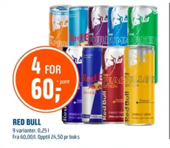 Coop Obs Red bull energidrikk tilbud