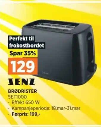 POWER BRØDRISTER SET1000 tilbud