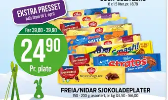 Kiwi Melkesjokolade sjokoladeplate tilbud