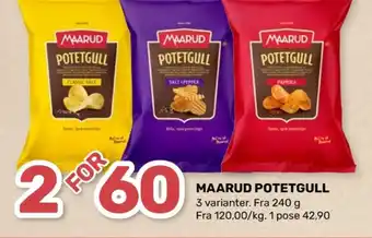 Coop Marked Maarud potetgull classic salt tilbud