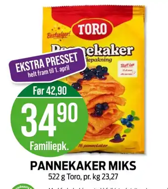 Kiwi Toro pannekakemix tilbud
