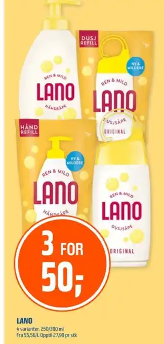 Coop Obs Lano flytende håndsåpe tilbud