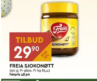 Coop Mega Freia smørepålegg sjokonøtt tilbud