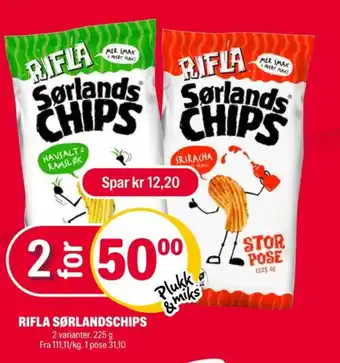 Coop Extra Rifla chips sriracha tilbud