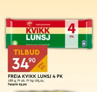 Coop Mega Kvikk lunsj sjokoladebar tilbud