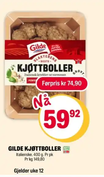 Coop Extra Gilde kjøttboller italienske tilbud
