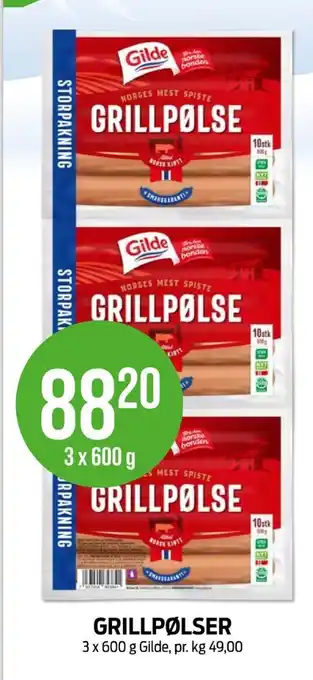 Kiwi Gilde grillpølser tilbud