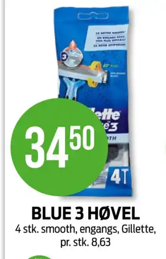 Kiwi Blue 3 smooth engangsbarberhøvel tilbud