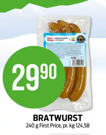 Kiwi First price bratwurst tilbud
