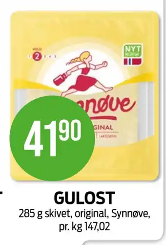 Kiwi Synnøve finden gulost tilbud