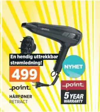 POWER HÅRFØNER RETRACT tilbud