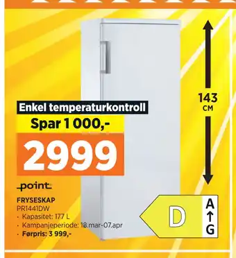 POWER FRYSESKAP tilbud