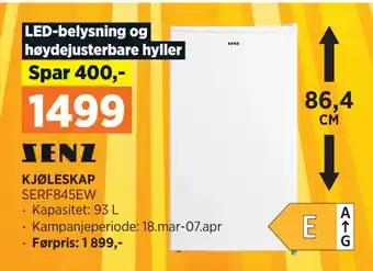 POWER KJØLESKAP tilbud