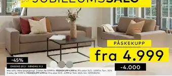 Skeidar Max sofa i Neve beige/greige tilbud