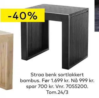 Skeidar Straa benk tilbud