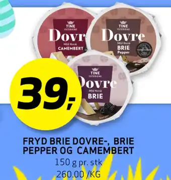 Bunnpris Fryd Brie Dovre, Brie Pepper og Camembert tilbud