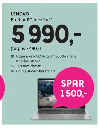 ELON Bærbar PC IdeaPad 1 tilbud