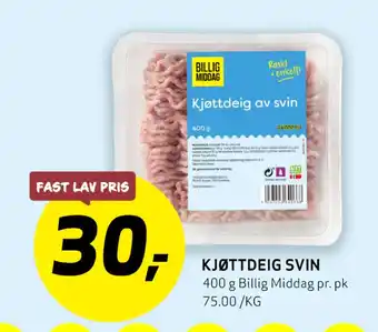 Bunnpris Kjøttdeig svin tilbud