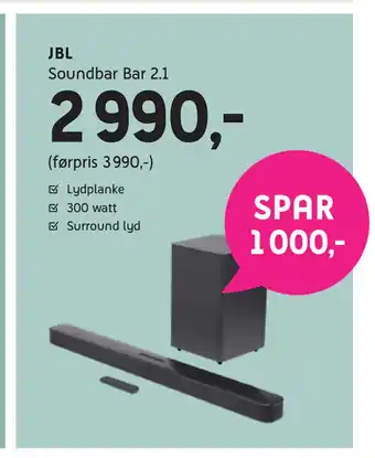 ELON JBL Soundbar Bar 2.1 tilbud