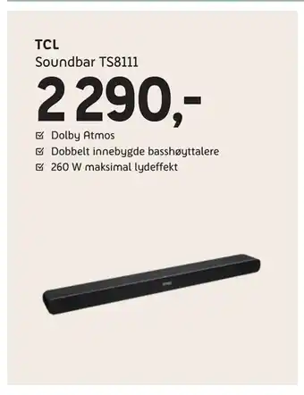 ELON TCL Soundbar TS8111 tilbud