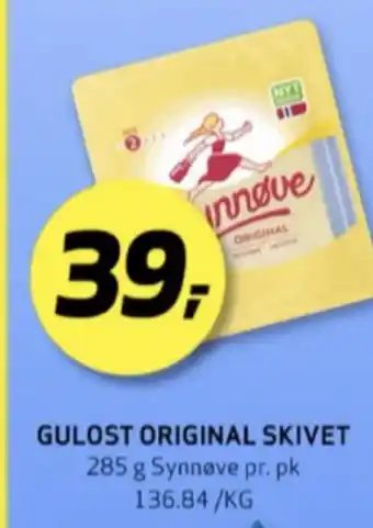 Bunnpris Synnøve finden gulost tilbud