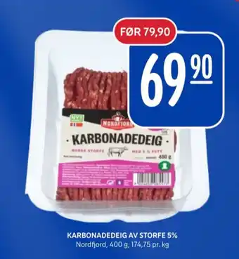 Rema 1000 Nordfjord karbonadedeig tilbud