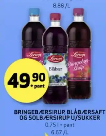 Bunnpris Lerum bringebærsirup tilbud