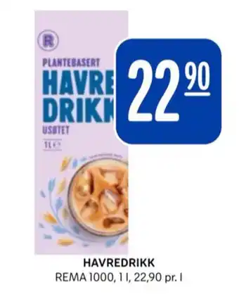 Rema 1000 Rema 1000 havredrikk tilbud
