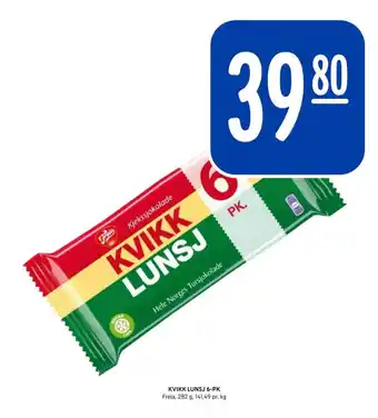 Rema 1000 Kvikk lunsj sjokoladebar tilbud