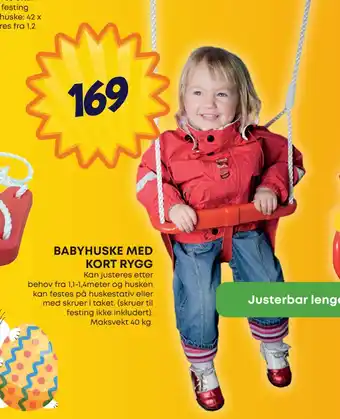 Extra Leker BABYHUSKE MED KORT RYGG tilbud