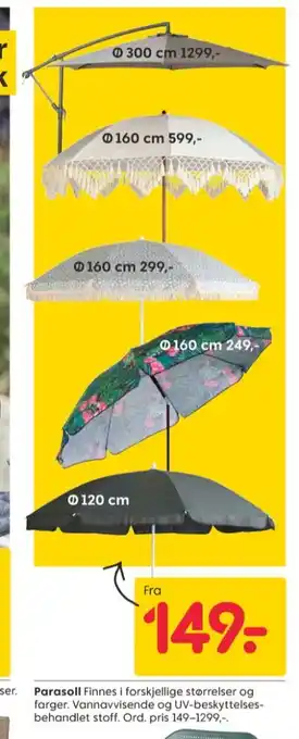 Rusta Ukjent parasoll tilbud