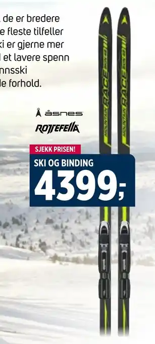 Sport 1 SKI OG BINDING tilbud