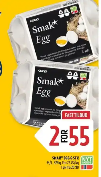 Coop Prix Smak egg tilbud