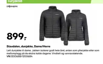 XXL Sport Stavdalen, dunjakke, Dame/Herre tilbud