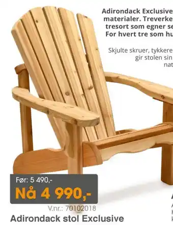 Adirondack stol Exclusive