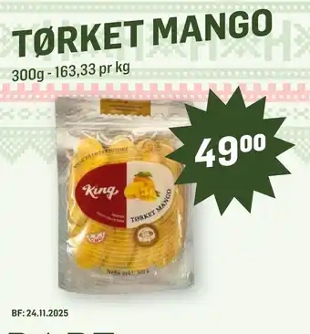 Holdbart TØRKET MANGO tilbud
