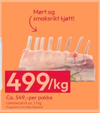 Gigaboks Lammecarré ca. 1,1 kg tilbud