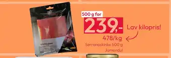 Gigaboks Serranoskinke 500 g tilbud